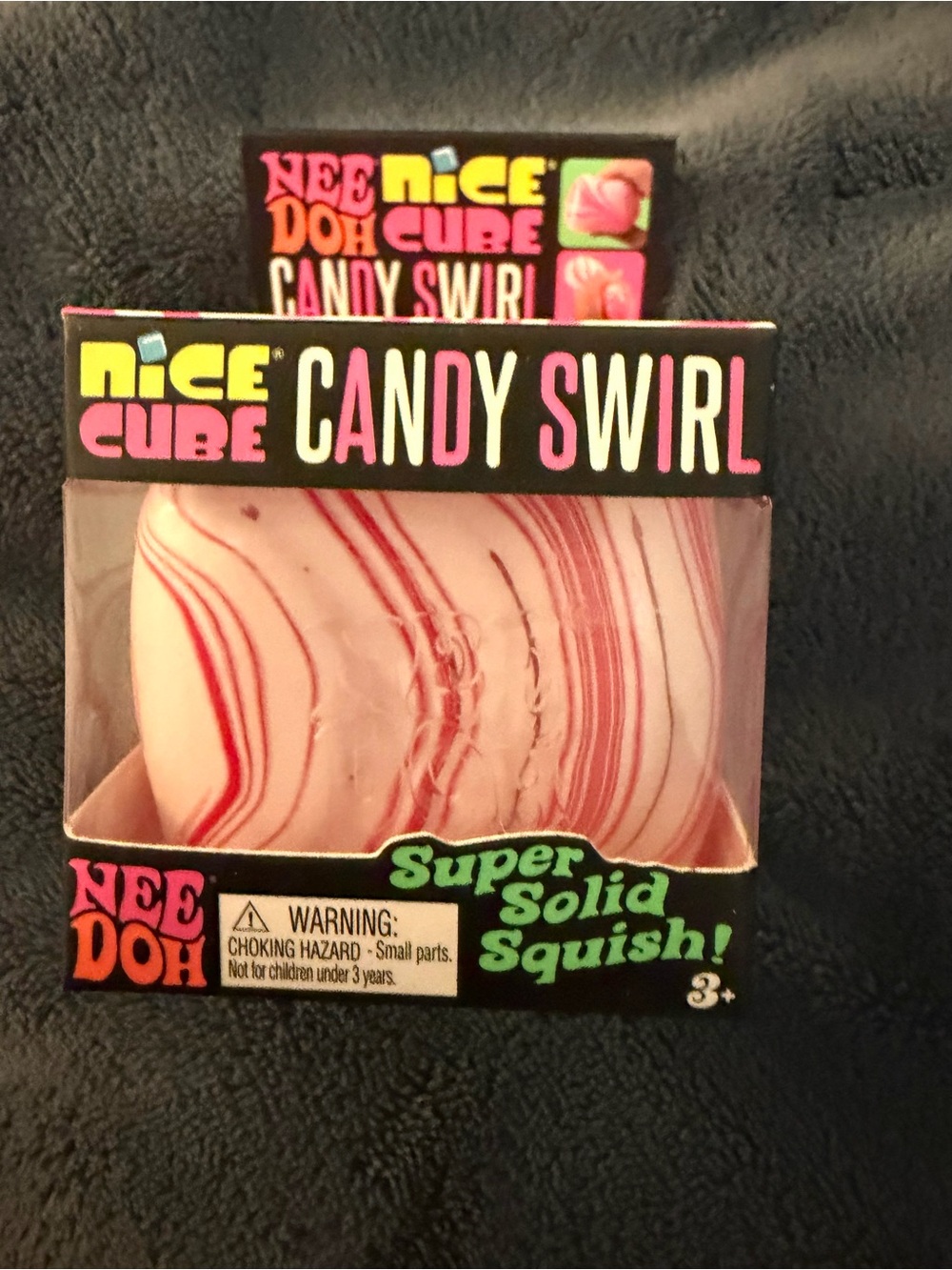 Authentic Needoh Candy Swirl Super Solid Squish - Pink Swirl